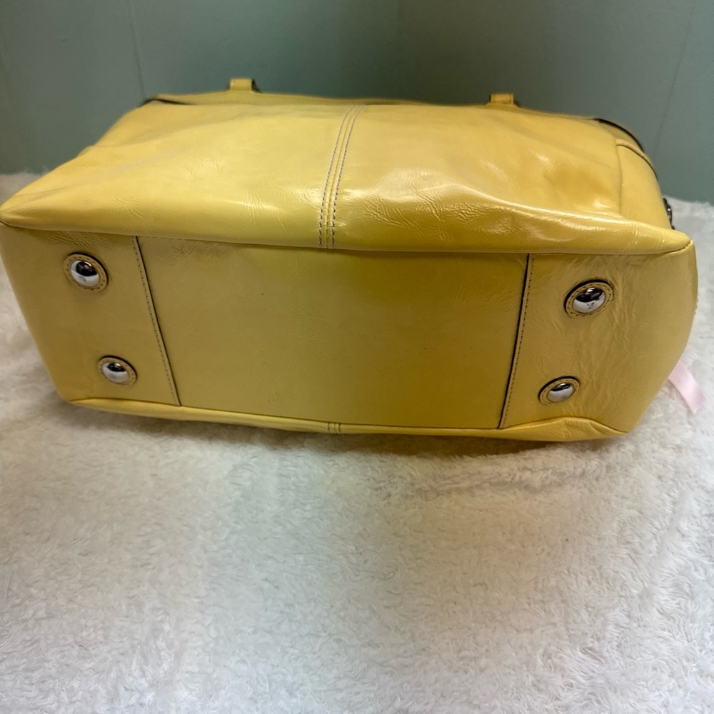 Coach Yellow Vintage Summer Tote Bag - Picture 5 of 8